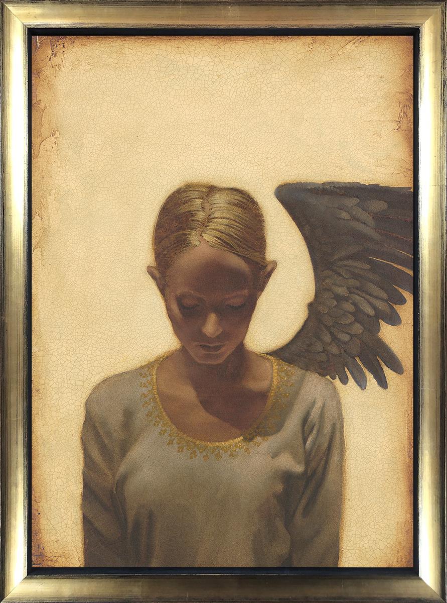 Sleeper Lost In Dreams Gallery Wrap Float 13 1/2 x 18 Gold-Foil Frame
