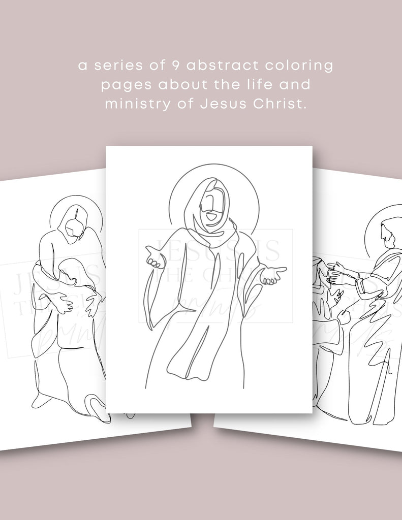 The Ministry of Christ Abstract Coloring Pages - Coloring Page - Jesus is the Christ Prints