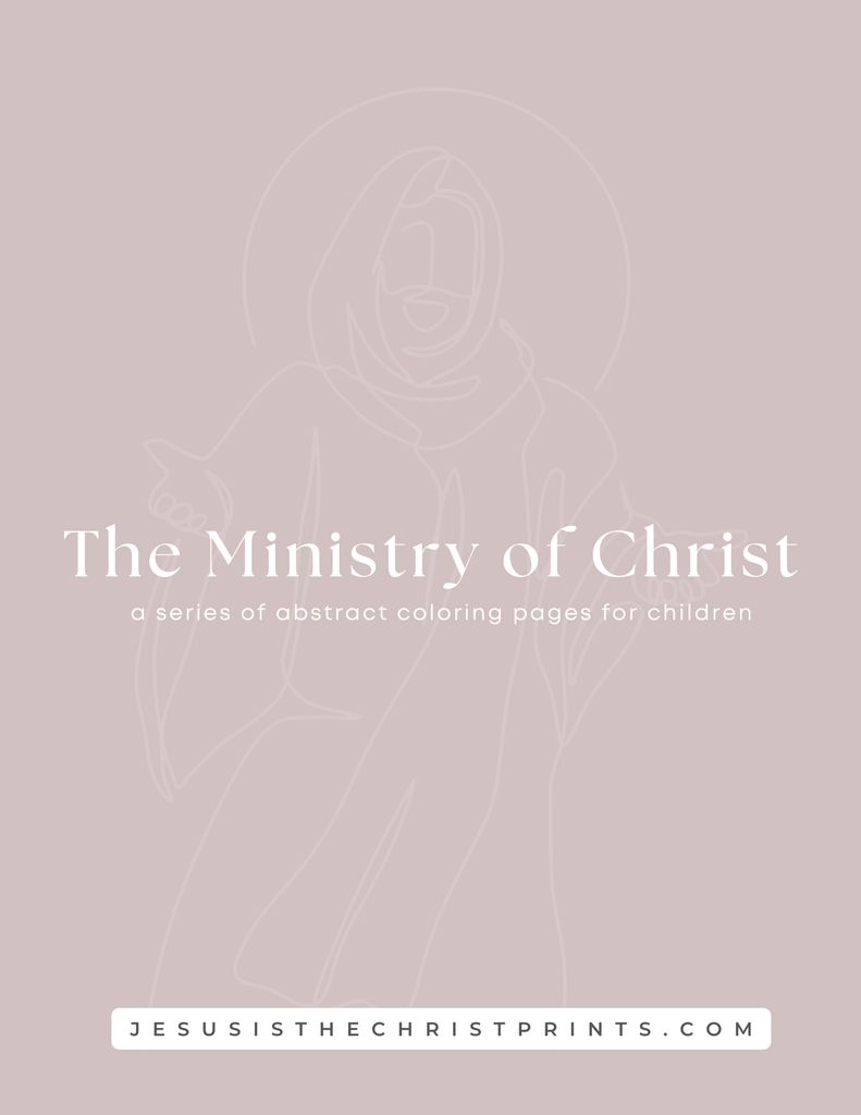 The Ministry of Christ Abstract Coloring Pages - Coloring Page - Jesus is the Christ Prints
