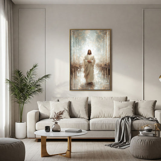 Christian Artwork titled Worship, jesus painting, jesus art.