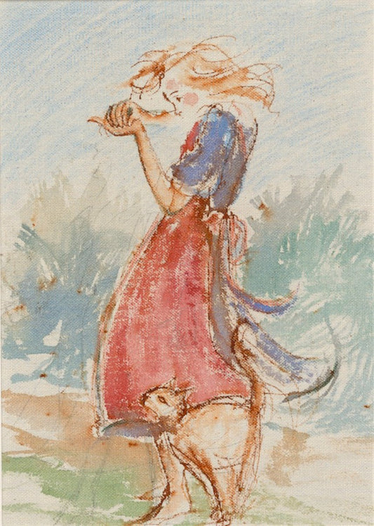Girl Discovering Original Artwork