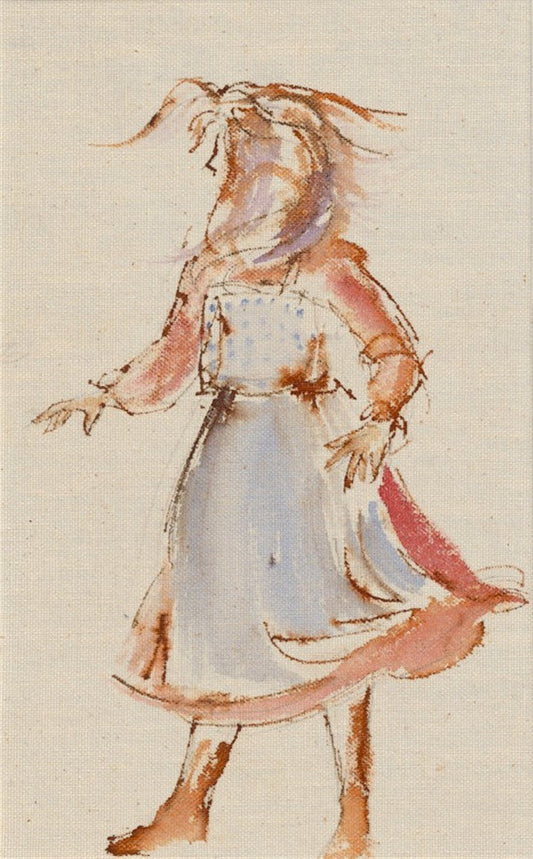 Girl in The Wind Original Artwork