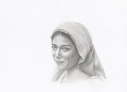 Mary Sketch Study Original Artwork
