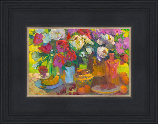 Cantaloupe and Roses