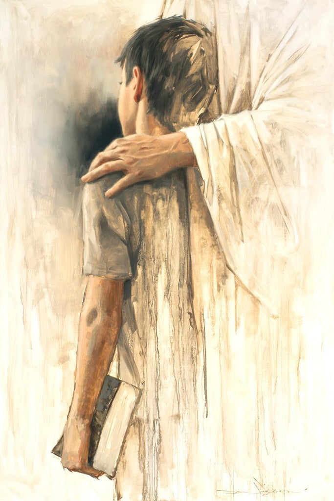 Leaning on His Love Gallery Wrap - Masterwork Canvas - Jesus is the Christ Prints