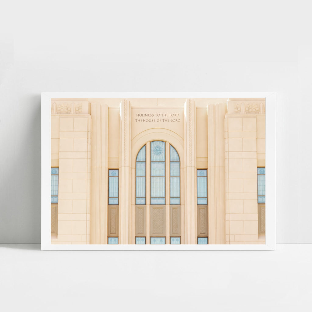 Red Cliffs Utah Temple Close Up - Jesus is the Christ Prints