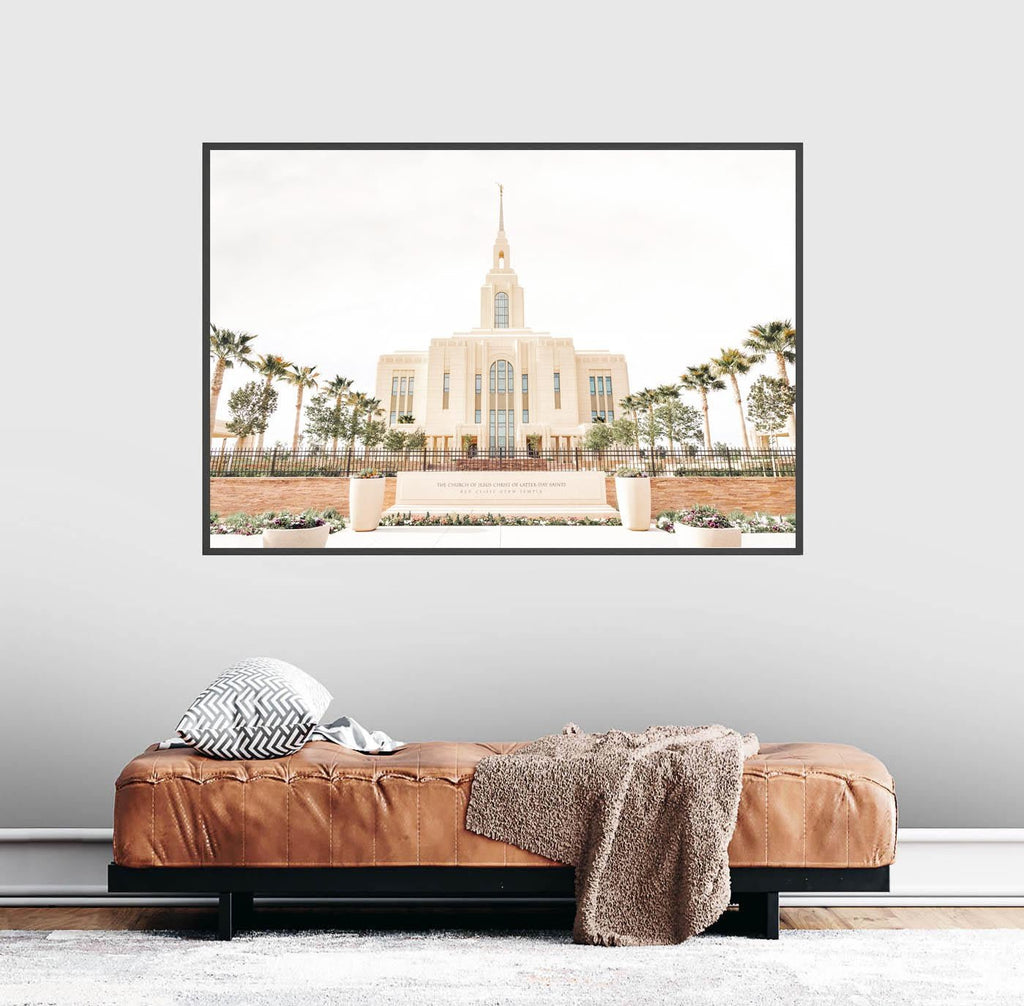 Red Cliffs Utah Temple Full View - Jesus is the Christ Prints