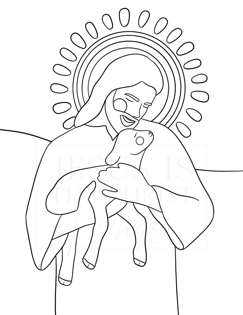Jesus Coloring Pages Christian Artwork | Jesus is the Christ Prints