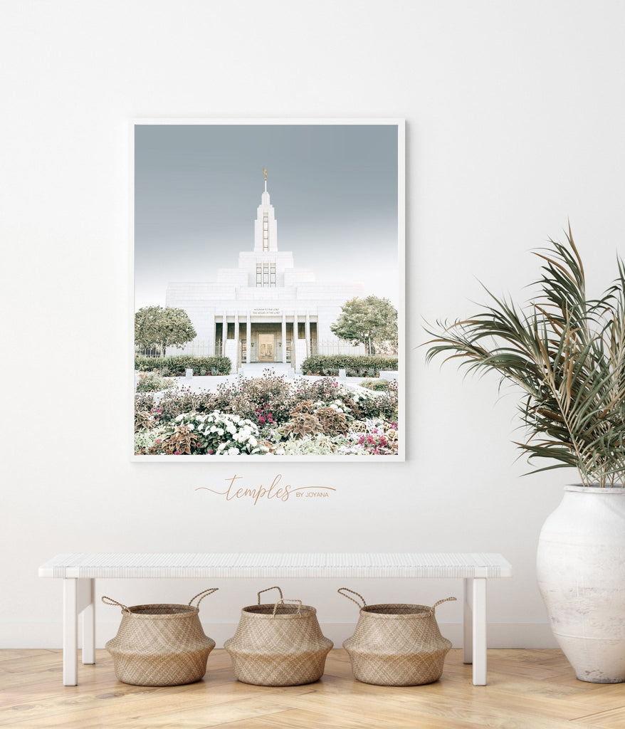 Draper Utah Temple Flowers - Jesus is the Christ Prints