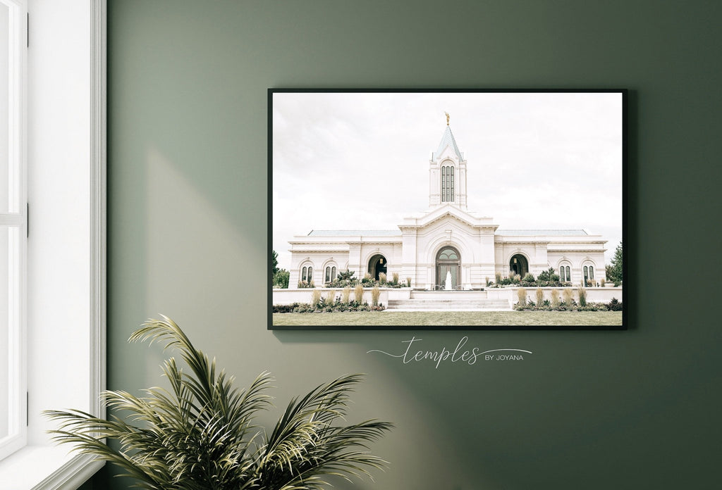 Fort Collins Colorado Temple White Skies - Jesus is the Christ Prints
