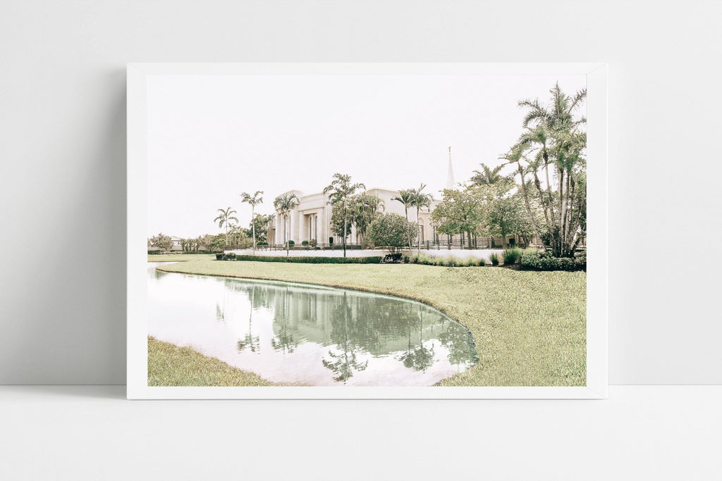 Fort Lauderdale Temple Pond View - Jesus is the Christ Prints