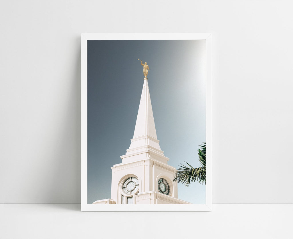 Fort Lauderdale Temple Spire Blue Sky - Jesus is the Christ Prints