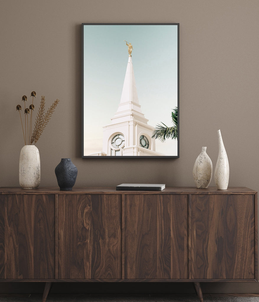 Fort Lauderdale Temple Spire Pastel Sky - Jesus is the Christ Prints