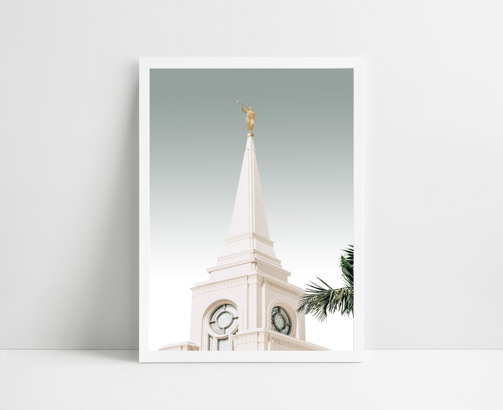Fort Lauderdale Temple Spire Sage Sky - Jesus is the Christ Prints