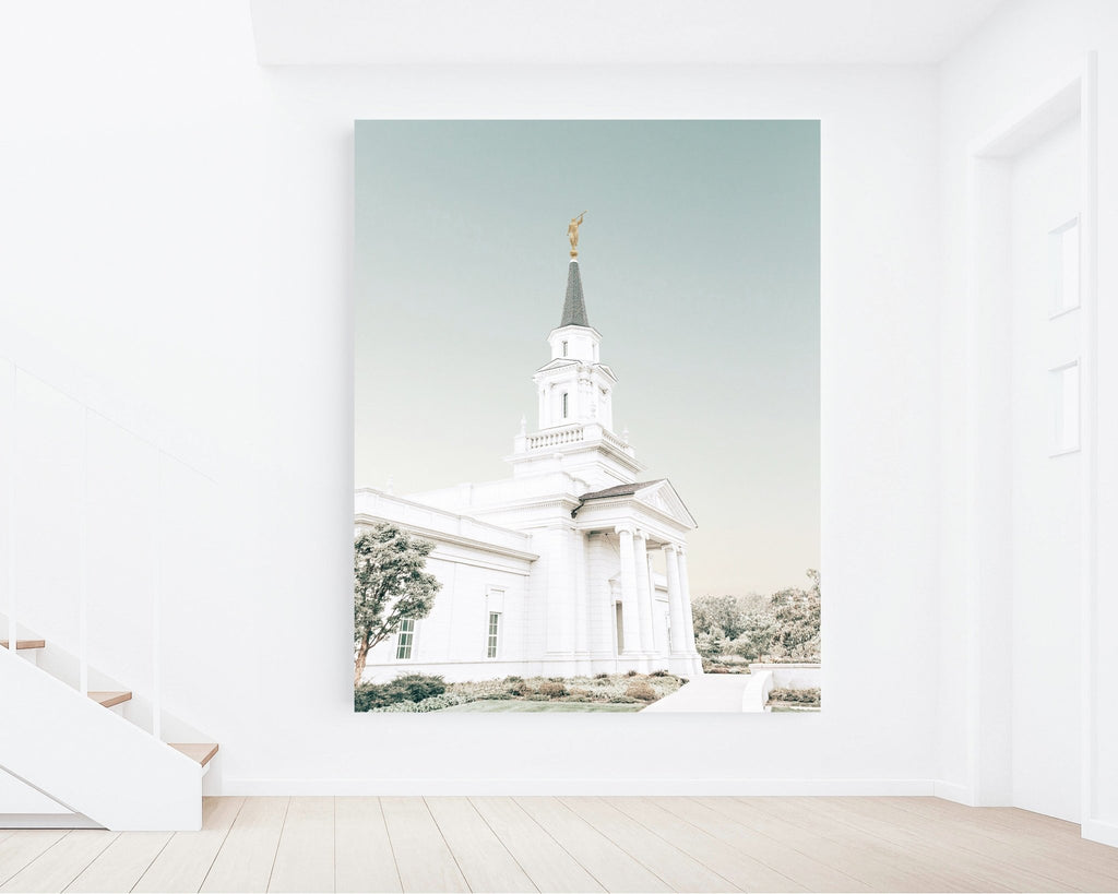Hartford Connecticut Temple Sage Sky - Jesus is the Christ Prints