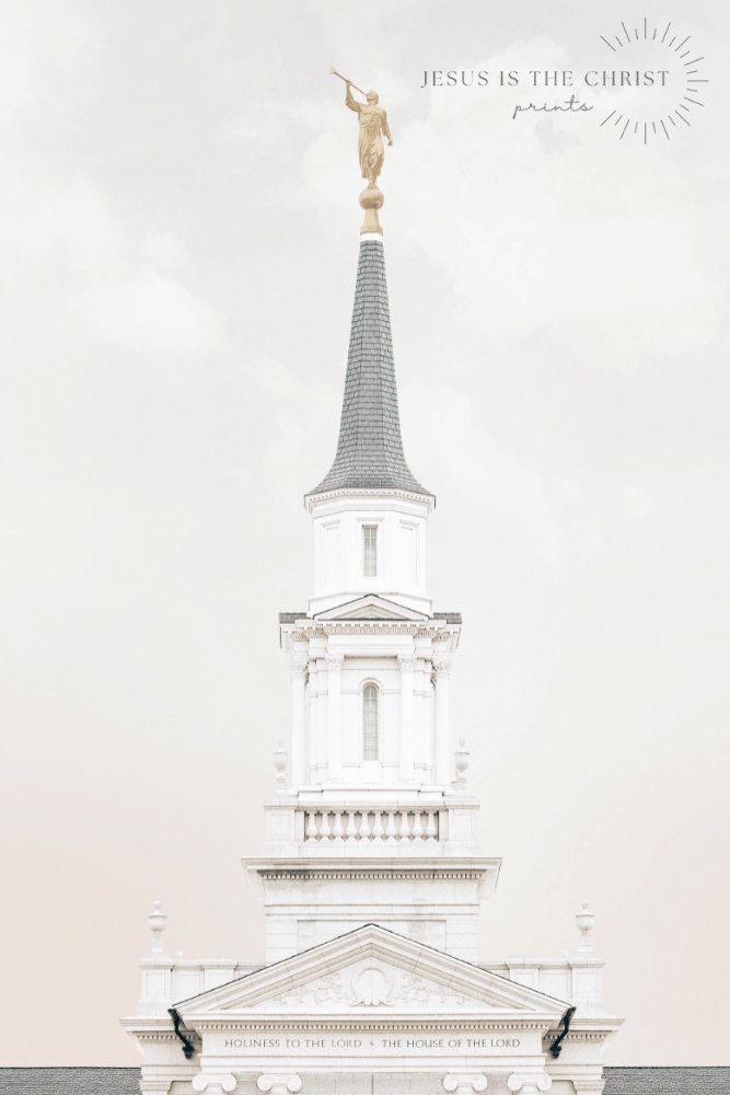 Hartford Temple Spire Warm Silver - Jesus is the Christ Prints