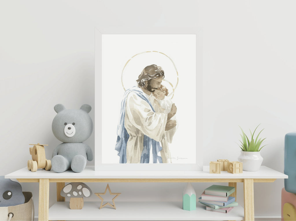 In His Arms | Christian Artwork | Jesus is the Christ Prints