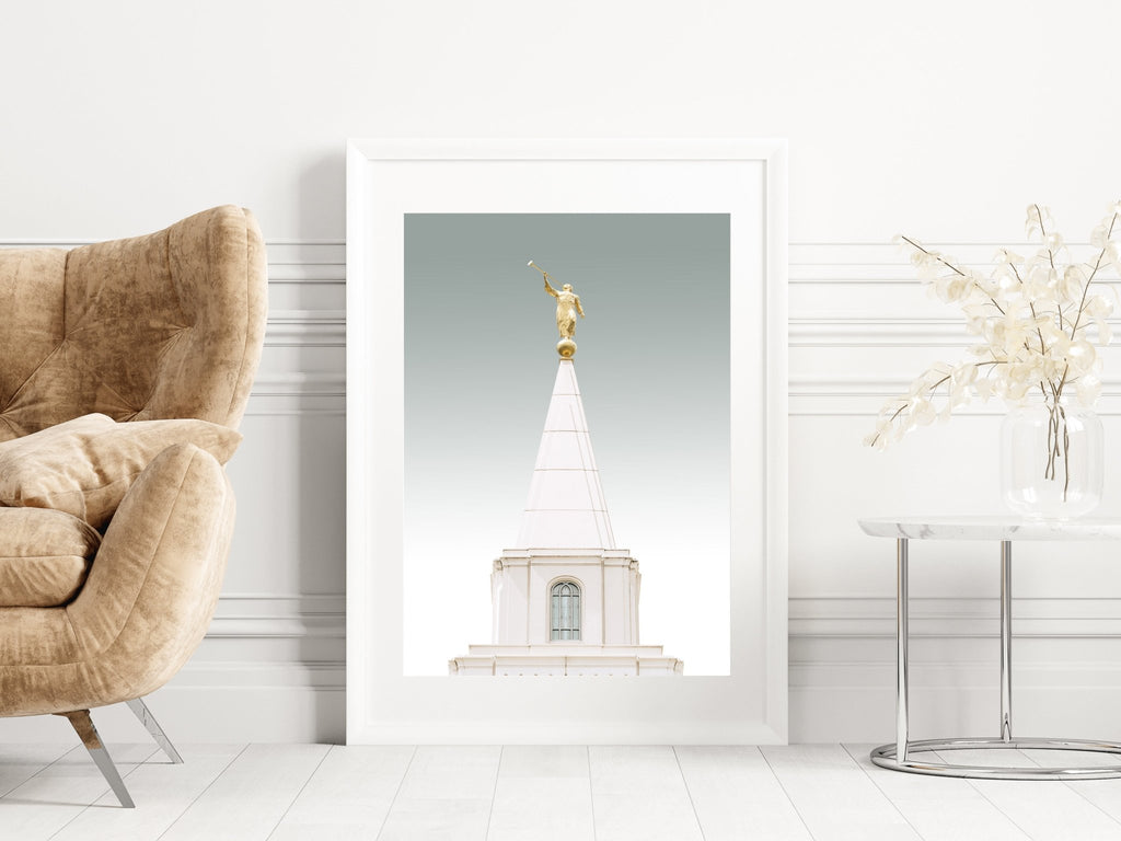 Kansas City Temple Angel Moroni - Jesus is the Christ Prints