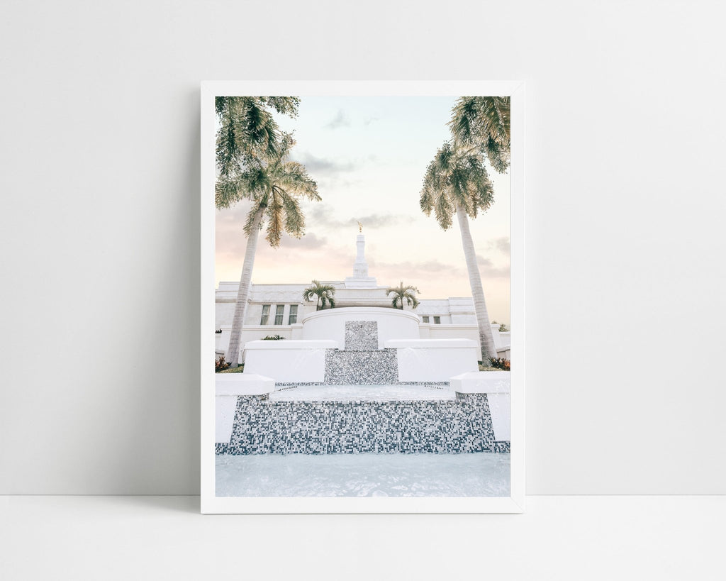 Kona Hawaii Fountain Pastel Sky - Jesus is the Christ Prints