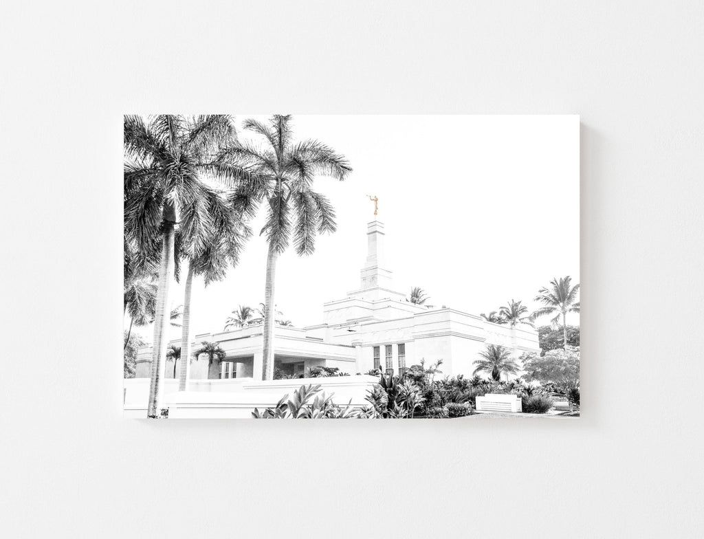 Kona Hawaii Temple Black & White - Jesus is the Christ Prints
