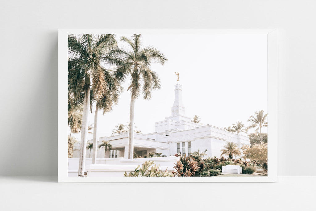 Kona Hawaii Temple Palm Trees - Jesus is the Christ Prints