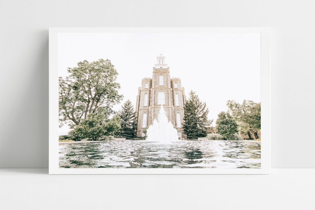 Logan Utah Temple Fountain - Jesus is the Christ Prints