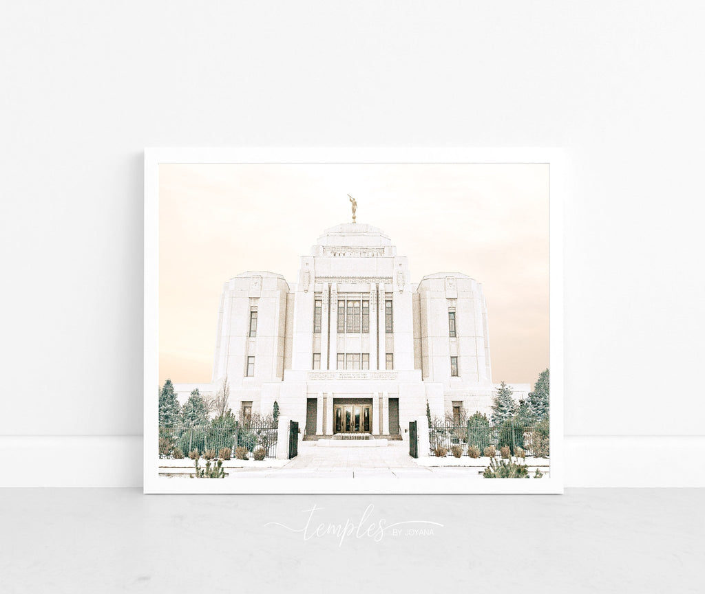 Meridian Idaho Temple Sunset - Jesus is the Christ Prints