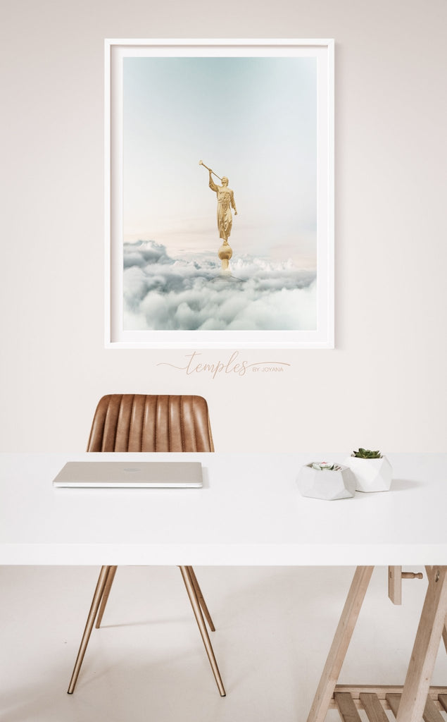 Moroni Through the Clouds - Jesus is the Christ Prints