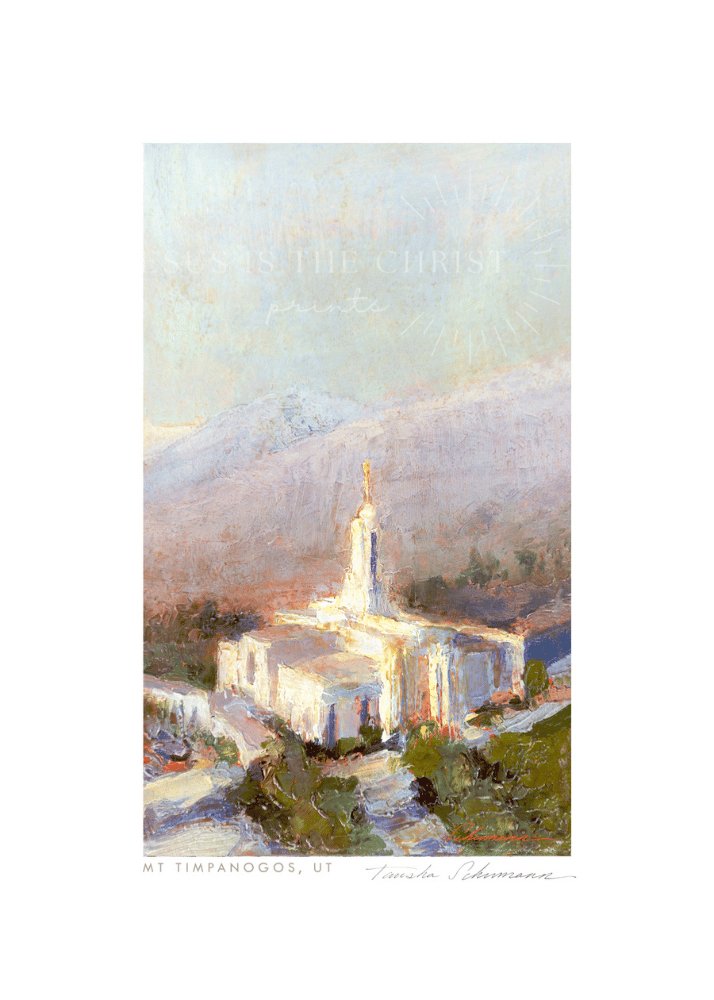 Mount Timpanogos Temple Oil Painting - Jesus is the Christ Prints