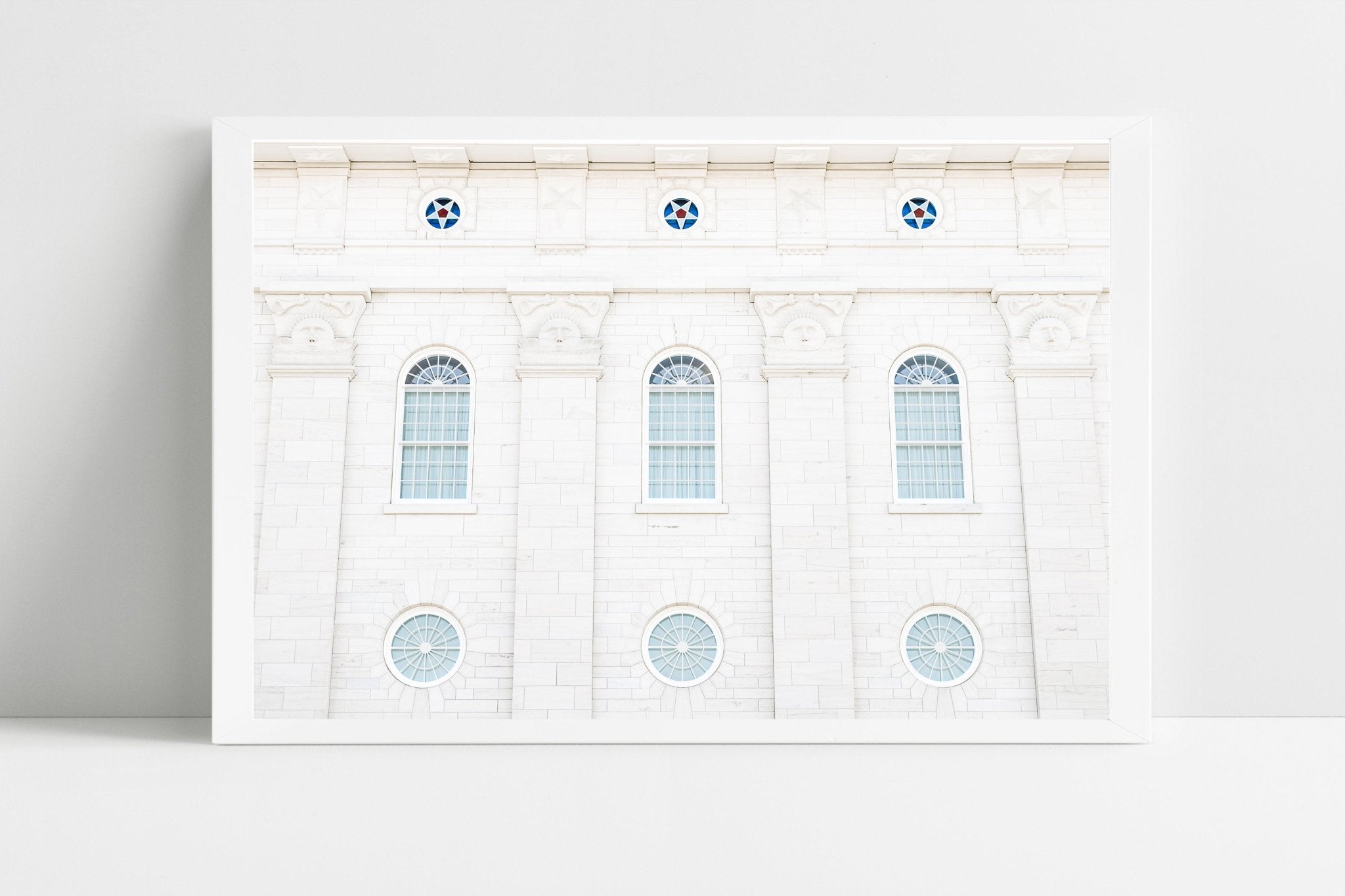 Nauvoo Temple Being Built – Fine Art Cold Wax Painting – LDS Art Shop