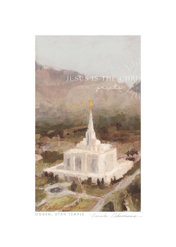 Ogden Utah Temple Oil Painting - Jesus is the Christ Prints
