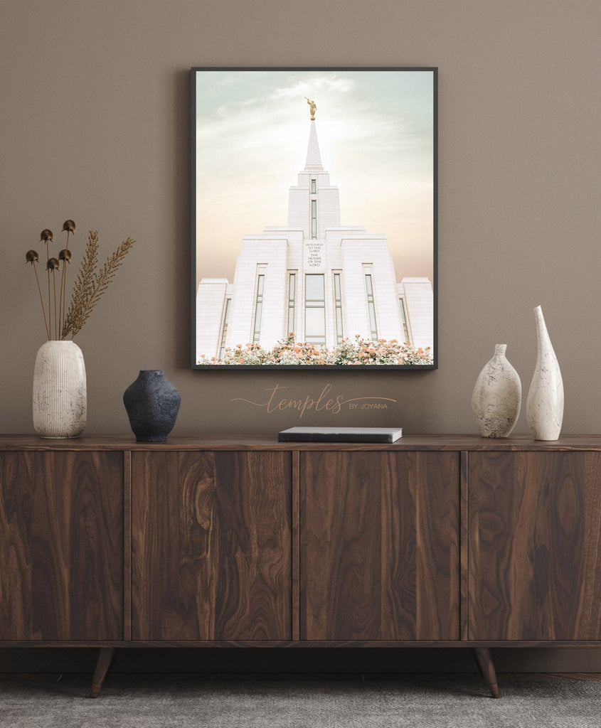 Oquirrh Mountain Temple Floral - Jesus is the Christ Prints