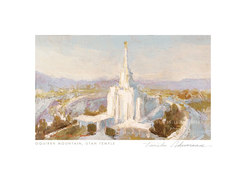 Oquirrh Mountain Temple Oil Painting - Jesus is the Christ Prints