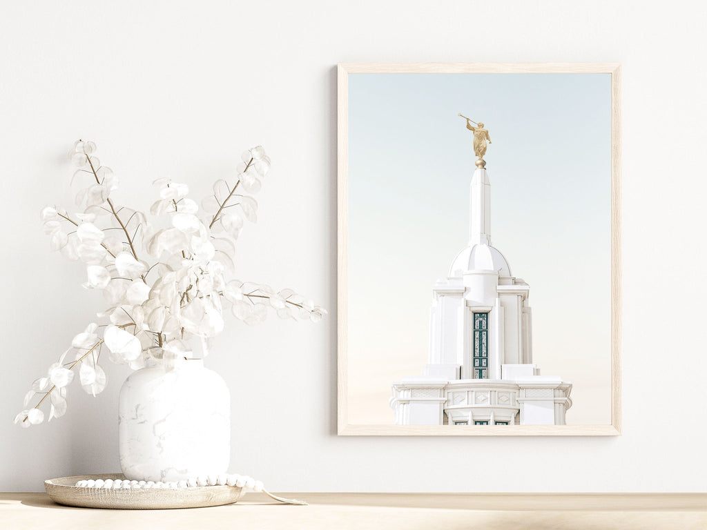Payson Utah Temple Spire - Jesus is the Christ Prints