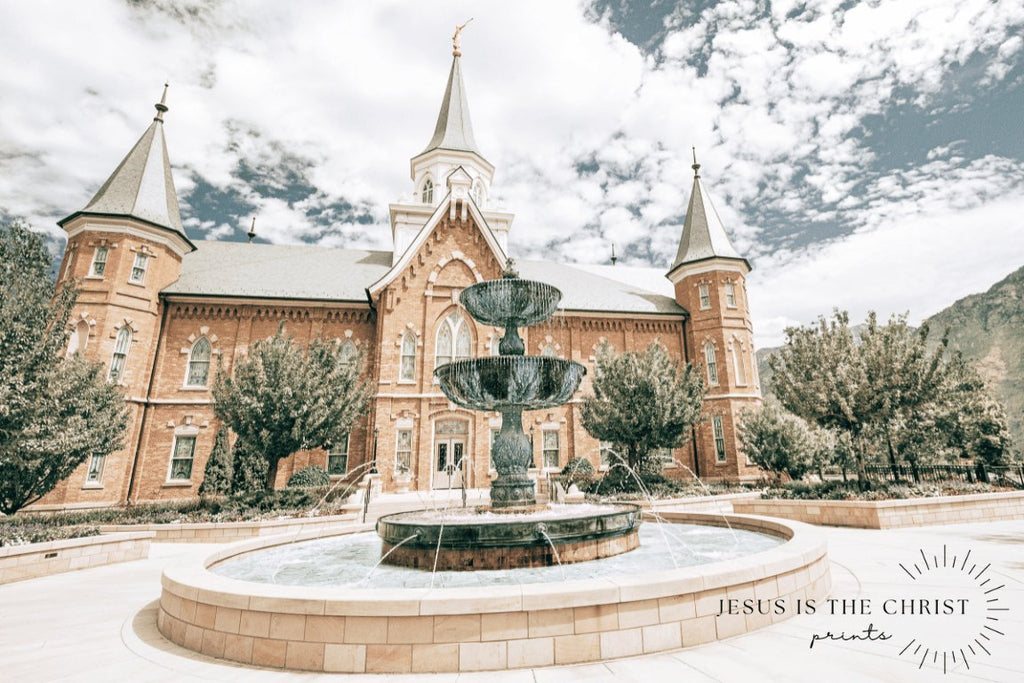 Provo City Center Temple Fountain - Jesus is the Christ Prints
