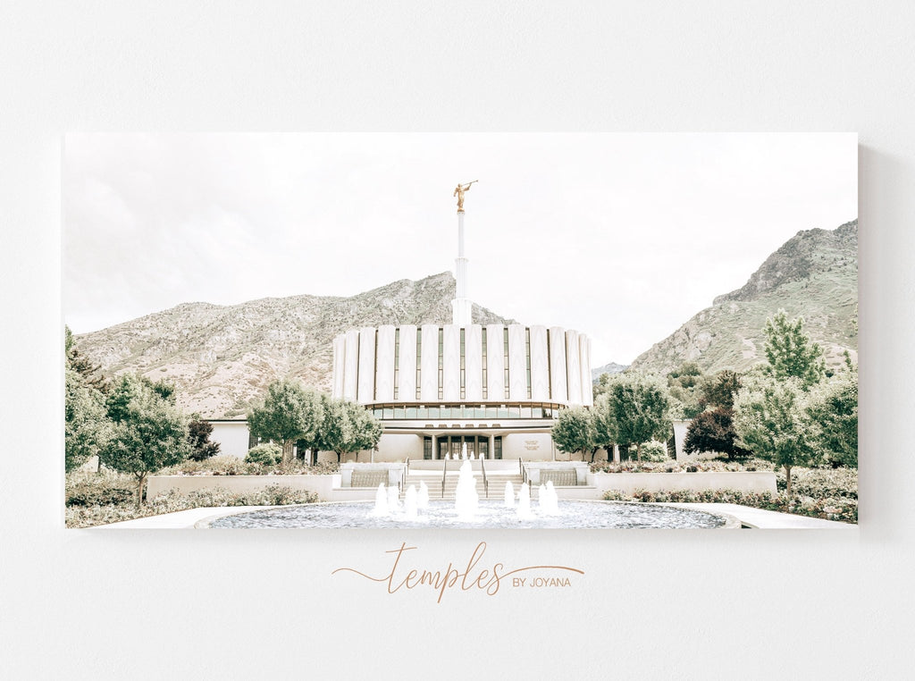 Provo Utah Temple with Fountain - Jesus is the Christ Prints