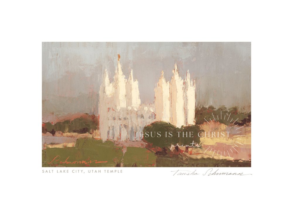 Salt Lake Utah Temple Oil Painting - Jesus is the Christ Prints
