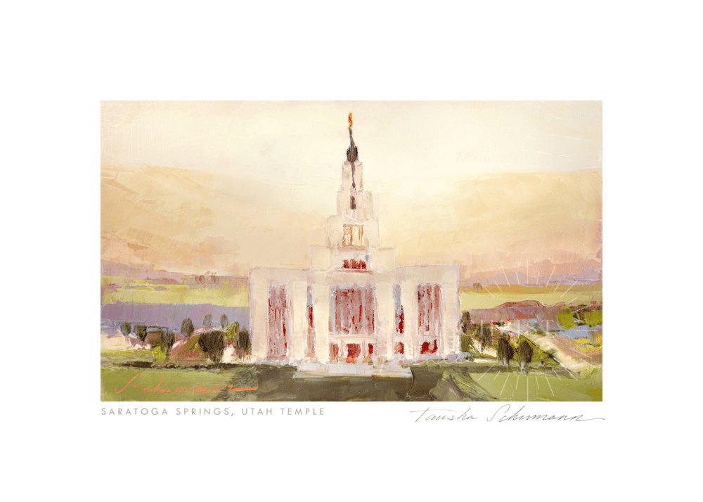 Saratoga Springs Temple Oil Painting - Jesus is the Christ Prints