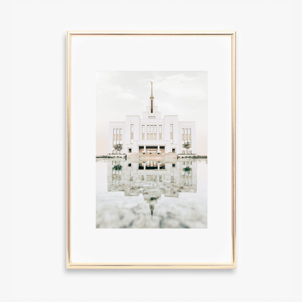 Saratoga Springs Utah Temple Reflection - Jesus is the Christ Prints