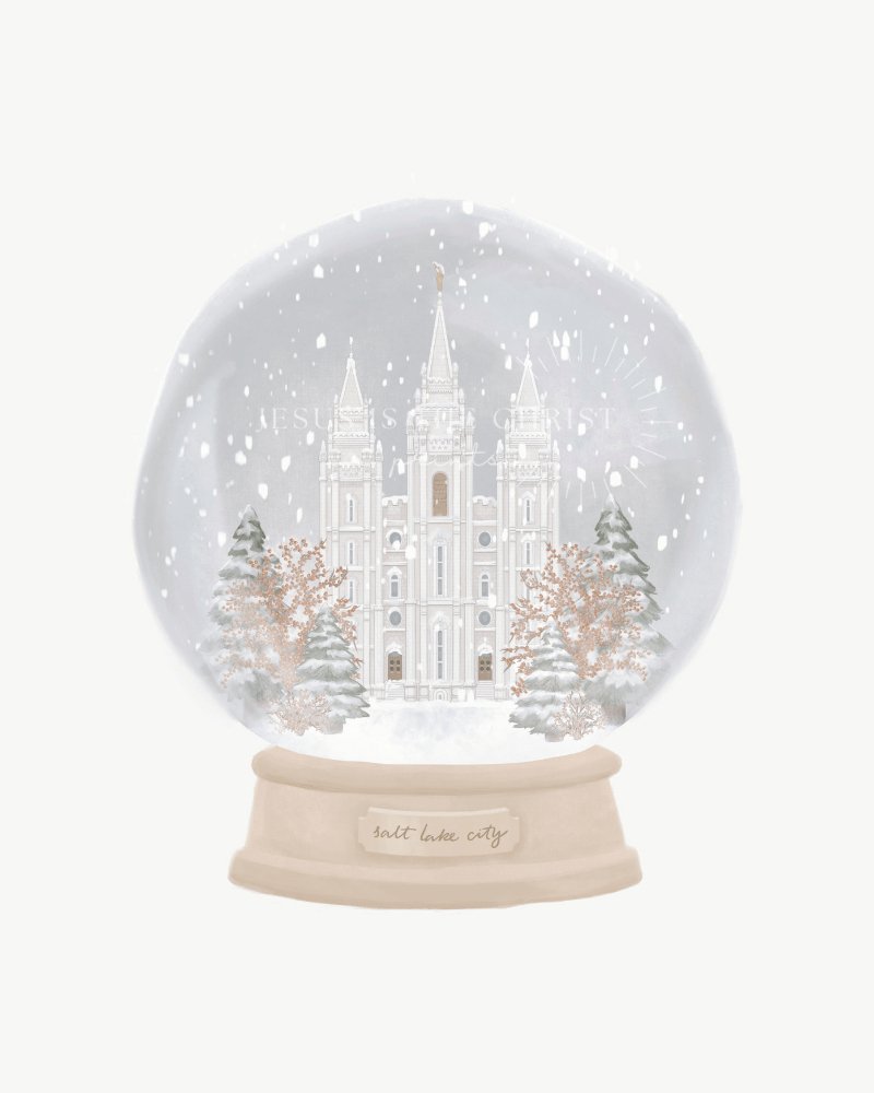 Temple Square Snow Globe - Jesus is the Christ Prints