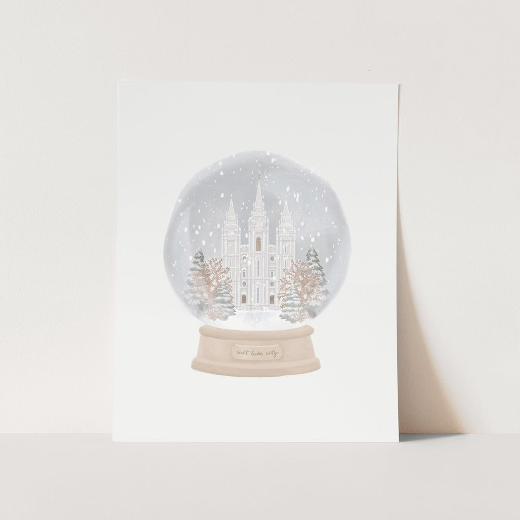 Temple Square Snow Globe - Jesus is the Christ Prints