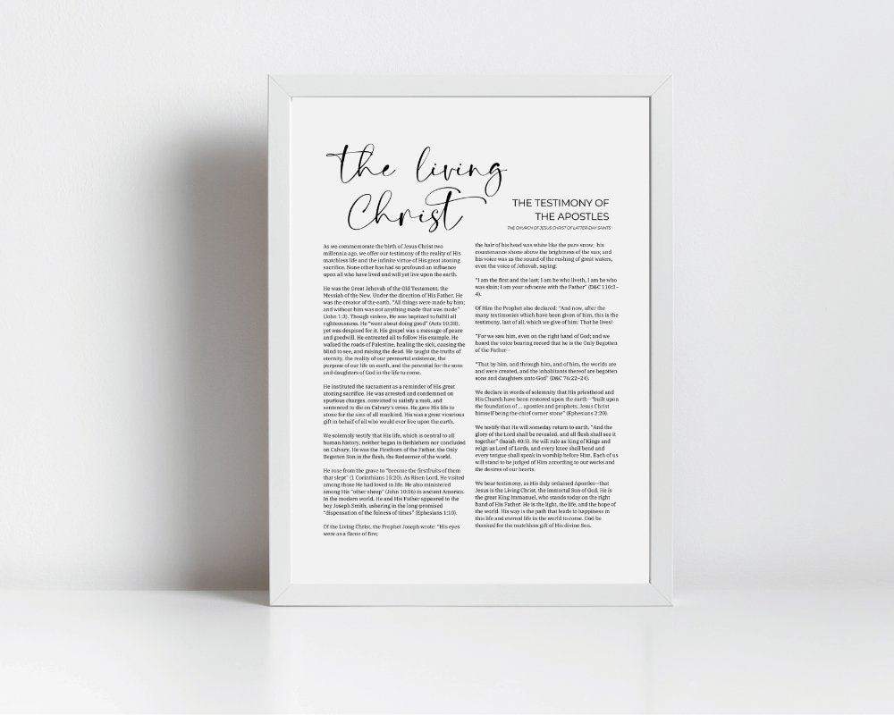 The Living Christ: The Testimony of the Apostles - Jesus is the Christ Prints