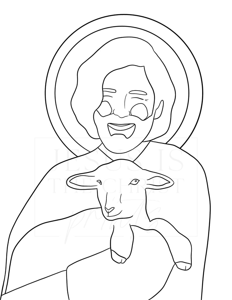 Jesus Coloring Pages Christian Artwork | Jesus is the Christ Prints
